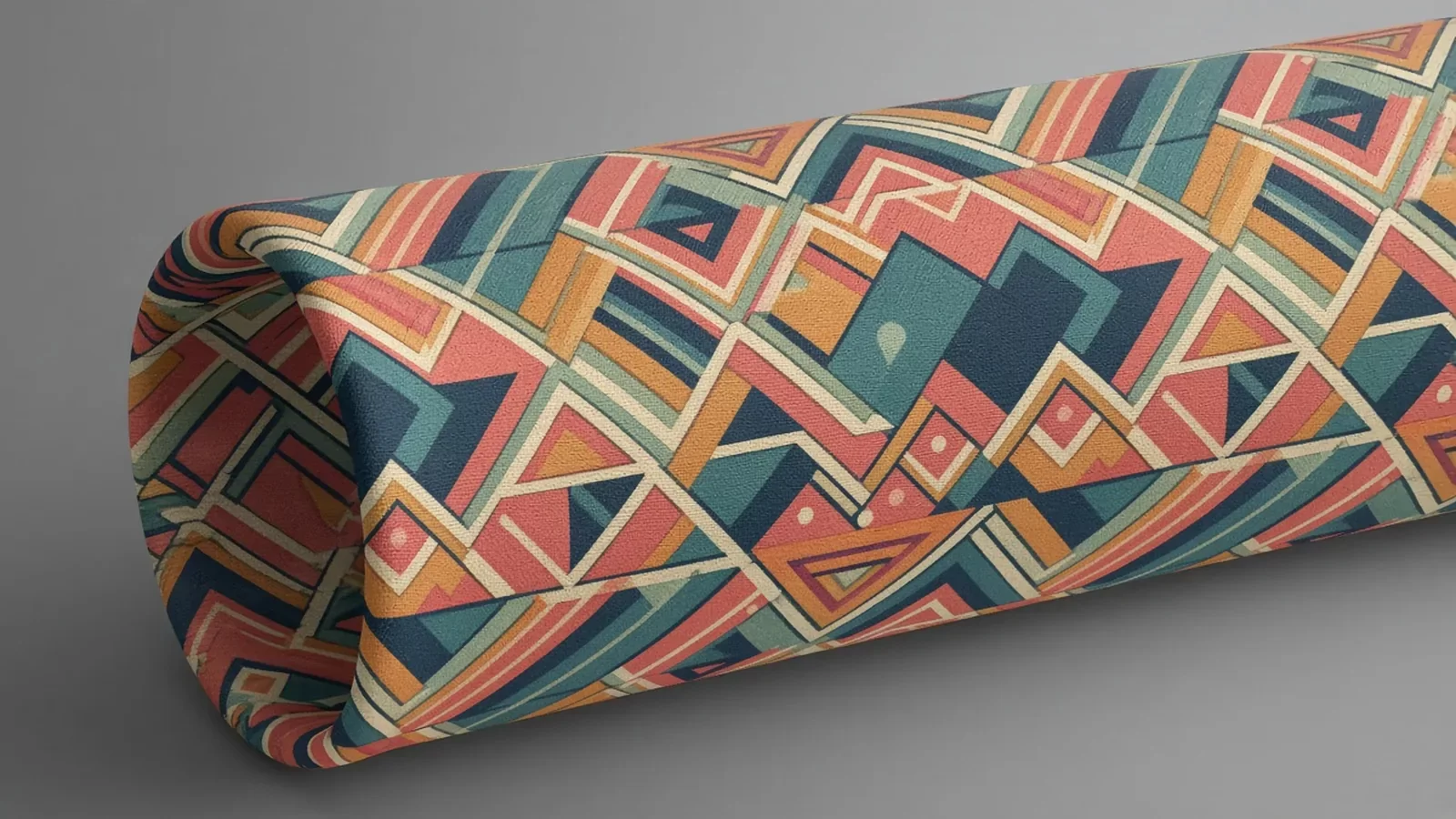 Silindir üzerinde kesintisiz geometrik desenli tüp bandana